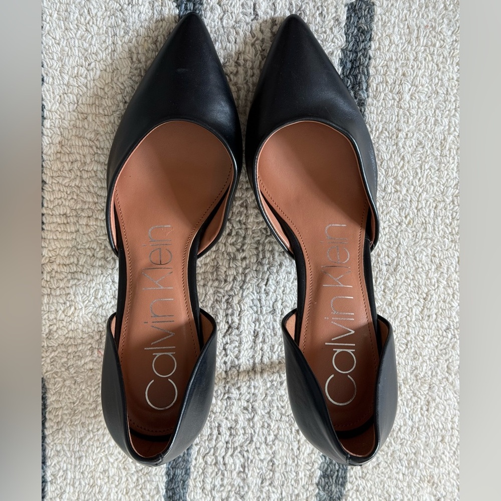 Calvin Klein Black Leather Pumps